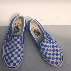 VANS blue checkerboard size 4.5